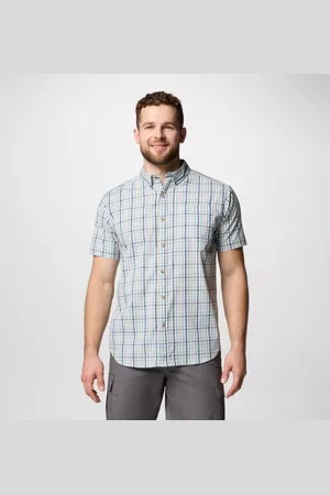 Columbia Rapid Rivers II Casual Short Sleeve Shirt - Ripple Multi Gingham Size L - Men