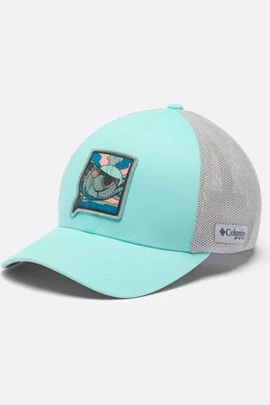 Columbia PFG Patch Mesh Ball Cap - Gulf Stream Grey Sunset Fish Size L/XL - Unisex