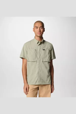 Columbia Black Mesa Utility Short Sleeve Shirt - Safari Size XL - Men