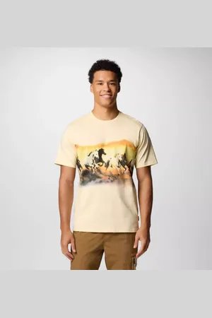 Columbia Explorers Canyon T-Shirt - Lemon Wash Wildly Free Size M - Men