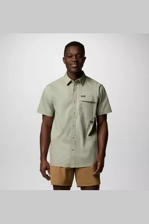 Columbia Landroamer Twill Short Sleeve Shirt - Safari Size XL - Men