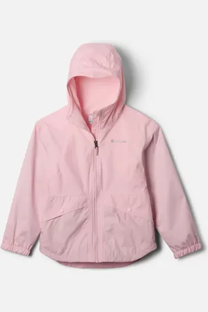 Columbia Rainy Trails III Fleece Lined Waterproof Jacket - Satin Pink Size M (10-12 years) - Girls