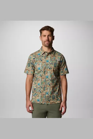 Columbia Wild Cast Camp Short Sleeve Shirt - Beach Bajabound Size XL - Men