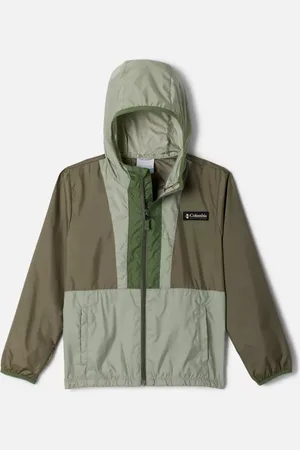 Columbia Back Bowl II Hooded Windbreaker - Stone Safari Canteen Size XL (18 years) - Children