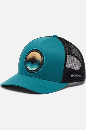 Columbia Mesh Snap Back Hat - River Blue Black Circular Landscape Size O/S - Unisex
