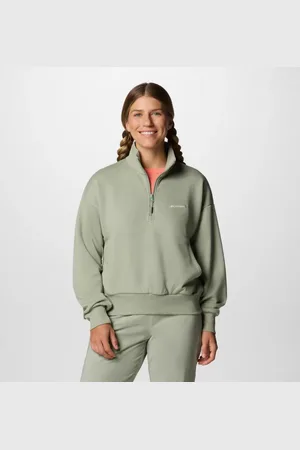 Columbia Marble Canyon French Terry Half Zip Sweatshirt - Safari Size M - Women
