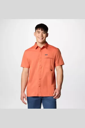 Columbia Landroamer Twill Short Sleeve Shirt - Tuscan Size XL - Men
