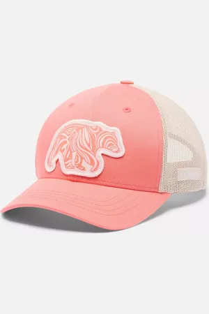 Columbia Snap Back Cap - Hot Coral Dark Stone Bear Swirl Size O/S - Children