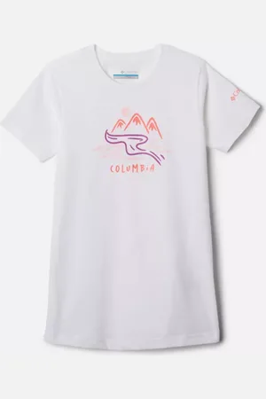 Columbia ’ Mission Lake Graphic Casual Cotton T-Shirt - Weaving Waterscape Size M (10-12 years) - Girls