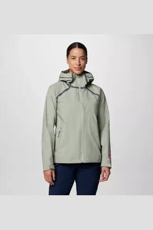 Columbia Reign No Shine Waterproof Jacket - Safari Size M - Women