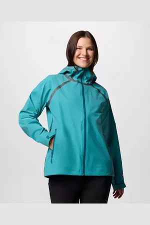 Columbia Reign No Shine Waterproof Jacket - River Blue Size S - Women