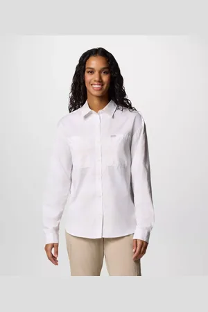Columbia Silver Ridge Utility Patterned Shirt - Large Blur Check Size S - Women