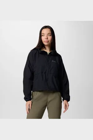 Columbia Spire Valley Cropped Hooded Windbreaker - Size L - Women