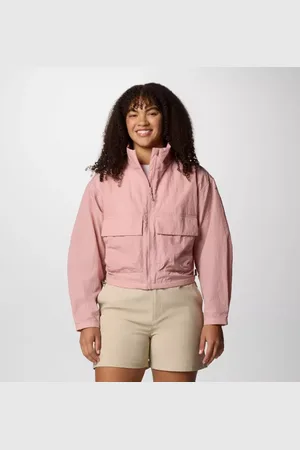 Columbia Paracutie Cropped Cargo Windbreaker - Eraser Pink Size L - Women