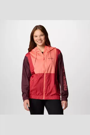 Columbia Lily Basin II Hooded Windbreaker - Alpenglow Moonvista Daredevil Size M - Women
