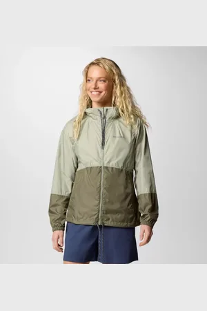 Columbia Flash Forward II Hooded Windbreaker - Safari Stone Size XS - Women