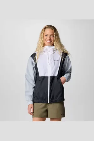 Columbia Lily Basin II Hooded Windbreaker - Cirrus Grey Black Size L - Women