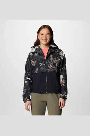 Columbia Spire Valley Printed Hooded Windbreaker - Outbacked Size L - Women