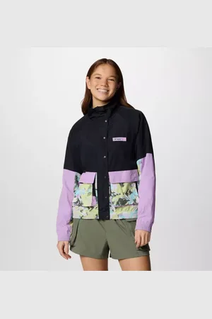 Columbia PFG Open Water Windbreaker - Hydrangea Spring Yellow WldBlms Size XL - Women