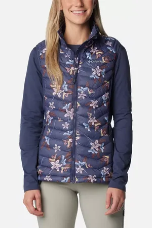 Columbia Powder Pass Vest - Nocturnal Tiger Lilies Size S - Women