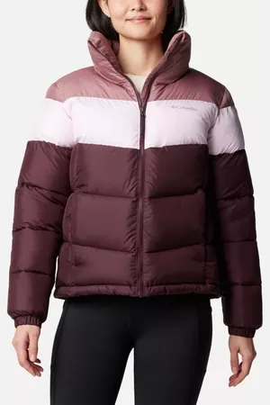 Columbia Puffect II Colourblock Puffer Jacket - Moonvista Pink Dawn Fig Size S - Women