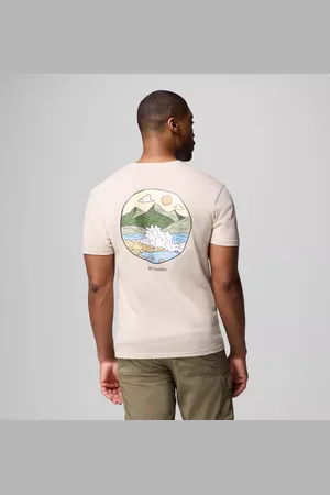 Columbia Stark Creek Graphic T-Shirt - Dark Stone Scoped Seascape Size L - Men