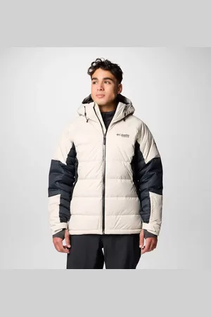 Columbia Roaring Fork II Waterproof Down Ski Jacket - Dark Stone Black Size L - Men
