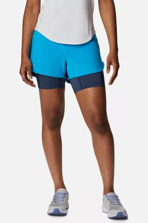 Columbia Endless Trail 2-in-1 Running Shorts - Ocean Size L - Women