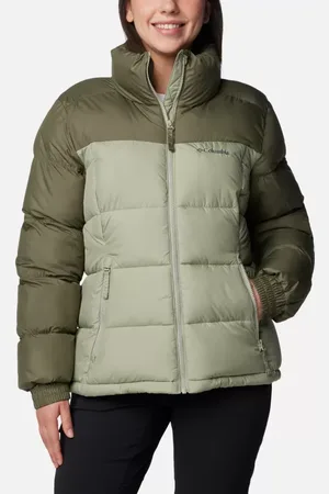 Columbia Pike Lake III Insulated Puffer Jacket - Stone Safari Size L - Women