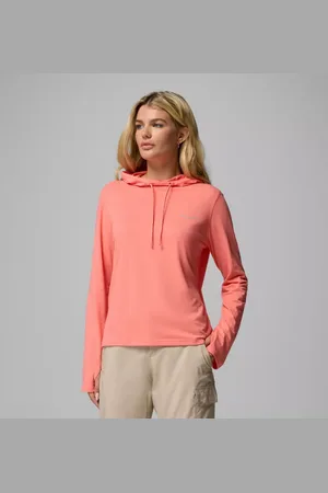 Columbia Sun Trek Technical Hoodie - Alpenglow Size L - Women