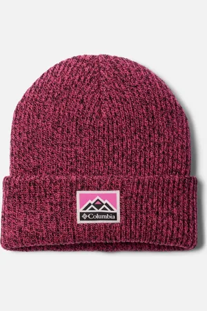 Columbia Whirlibird Cuffed Beanie - Pink Black Marled Mountains Size O/S - Children