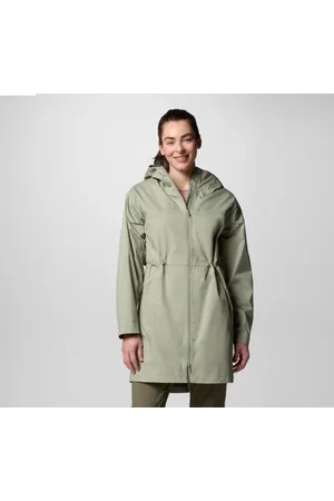Columbia Weekend Adventure II Long Waterproof Jacket - Safari Size L - Women