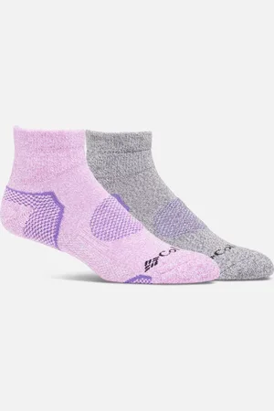 Columbia Balance Point Quarter Socks - 2pk - Plum Size O/S - Women