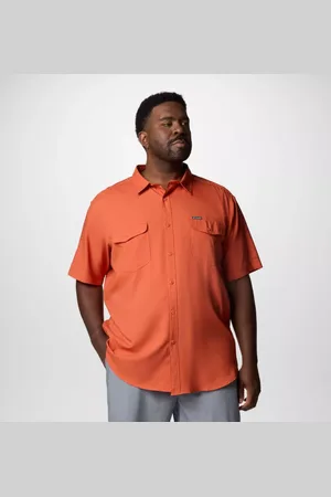 Columbia Utilizer II Solid Short Sleeve Shirt - Extended Size - Tuscan Size 6X - Men