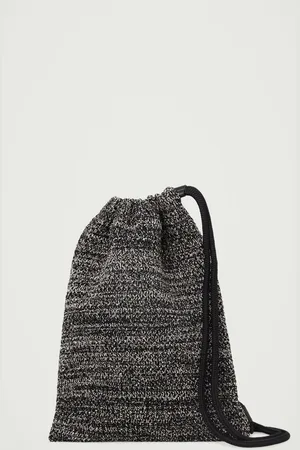 COS Mélange Knitted Drawstring Crossbody Bag