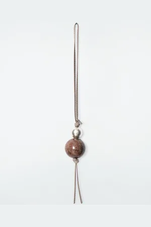 COS Beaded Leather Bag Charm