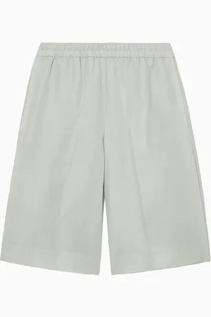 COS Elasticated Linen-Blend Bermuda Shorts in