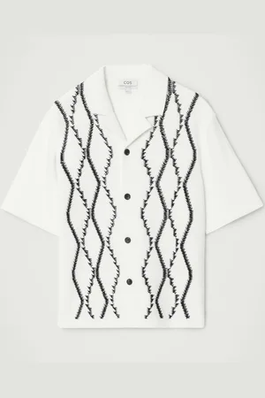 COS Relaxed Abstract Argyle-Knit Shirt