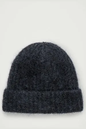 COS Ribbed Mohair-Blend Beanie