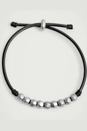 COS Beaded Leather Cord Bracelet