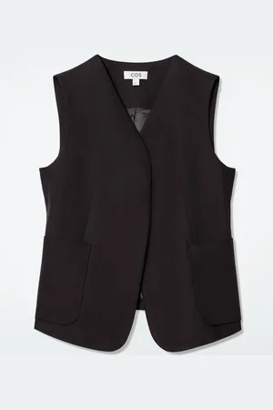 COS Wrap-Front Linen-Blend Waistcoat in