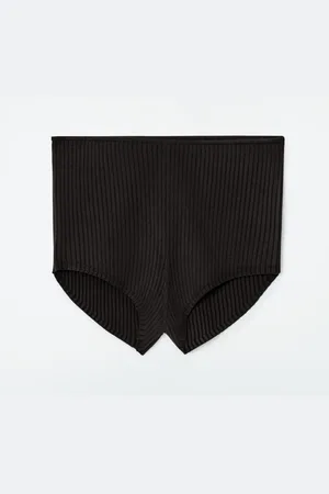 COS Rib-Knit Silk Micro Shorts