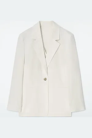 COS Layered Linen-Blend Blazer in