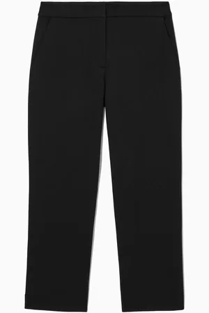 COS Slim High-Waisted Pintucked Trousers