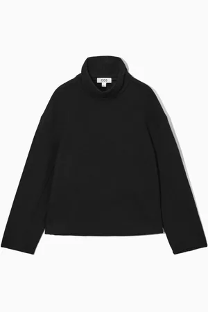 COS Funnel-Neck Boiled Wool Top