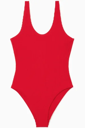 COS Scoop-Neck Ribbed Swimsuit