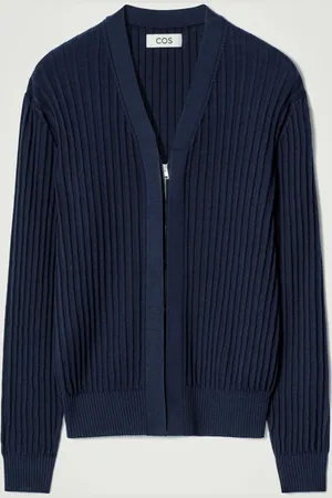 COS Silk-Cotton Zip-Up Cardigan