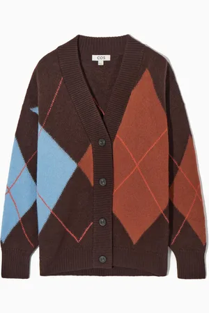 COS Argyle Wool Cardigan