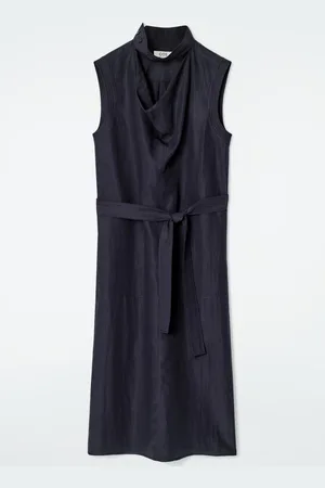 COS Cutout Cowl-Neck Midi Dress