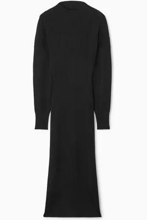 COS Open-Back Ribbed-Knit Dress
